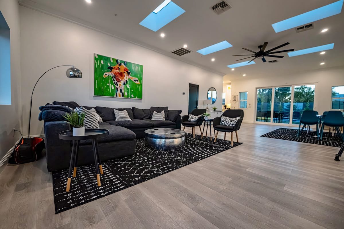 Living room with Restoration Hardware cloud couch
