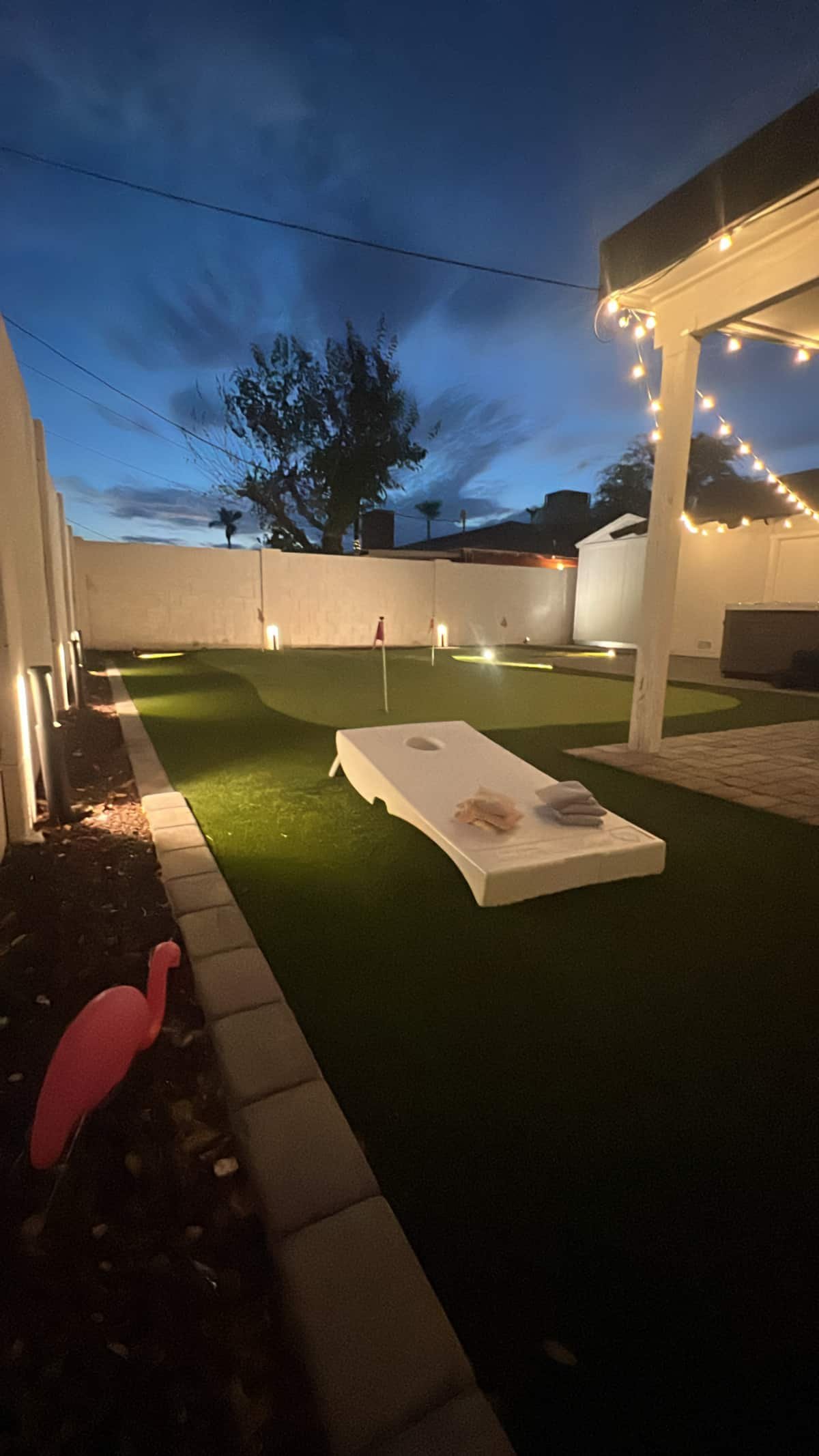Covered patio at The Retreat